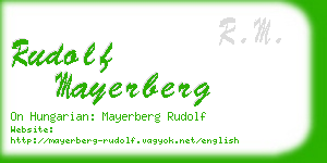 rudolf mayerberg business card